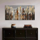 Framed Wall Art Large Cityscape New York Wall Decor Canvas Prints Abstract Brown City Theme Paintings Modern Canvas Wall Art for Living Room Bedroom Big Size 24x48 Framed by CozyNest Decor