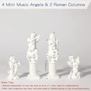 LIYAOLI 4pcs 2.7'' Cherub Decor & 2pcs Roman Decorative Columns Props Shooting,Little Angel Statues for Home Decor Adorable Music Small Angel Figurines by GreenHaven Gardens
