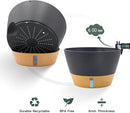 ZMTECH 12 Inch Hanging Planters for Indoor Plants, 2 Pack Self Watering Hanging Planter with Visual Reservoir, Hanging Pots for Plants Outdoor with Drainage Hole and Plant Hanger(Gray) by GreenHaven Gardens