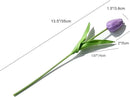 Mandy's Artificial Tulips 20 Stems Lilac PU Faux Flowers for Wedding Home Decor 13.5 Inch by CozyNest Decor