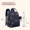 BabbleRoo Diaper Bag Backpack - Baby Essentials Travel Tote - Multi Function Waterproof Diaper Bag, Travel Essentials Baby Bag with Changing Pad, Stroller Straps & Pacifier Case - Unisex, Navy Blue by TinyTreasures Baby Boutique