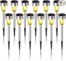 Solar Lights Outdoor Waterproof, Stainless Steel LED Landscape Lighting Outdoor Solar Lights for Outside Solar Garden Lights for Pathway, Walkway, Patio, Yard, Lawn - 12 Pack (Warm White) by GreenHaven Gardens