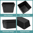WOWBOX 25 PCS Plastic Drawer Organizer Set, Desk Drawer Divider Organizers and Storage Bins for Makeup, Jewelry, Gadgets for Kitchen, Bedroom, Bathroom, Office, Deep Black by TinyTreasures Baby Boutique