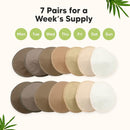 Organic Nursing Pads - 14 Washable Viscose Derived from Bamboo Breastfeeding Pads, Wash Bag, Reusable Breast Pads for Breastfeeding, Nipple Pads for Breastfeeding Essentials(Coffee, L 4.8") by TinyTreasures Baby Boutique