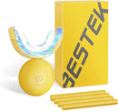 BESTEK Teeth Whitening Kit – 32X LED Light, 10-Min Fast Whitening, 4 Tubes of 35% Carbamide Peroxide Gel, Removes Coffee, Wine & Tobacco Stains - Yellow by CozyNest Decor