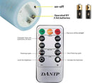 danip Sky Blue LED Flameless Candle, with Embedded Star String, 3-Piece Set of LED Candles, with 11 Button Remote Control, 24-Hour Timer Function, Dancing Flames, Real Wax, Battery Powered. by CozyNest Decor