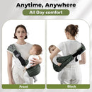 Baby Sling Carrier Adjustable Baby Sling 2025 Upgraded Toddler Sling Comfortable Baby Wrap Carriers Ergonomic-Designed, Travel Friendly Carrying 10-45 Lbs(Green Leopard) by TinyTreasures Baby Boutique