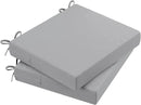 AAAAAcessories Outdoor Seat Cushions for Chairs, Waterproof, Fade-Resistant Patio Furniture Replacement Cushions, 20" x 18" x 3", Set of 2, Gray by GreenHaven Gardens
