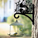 Peacoblue Iron Plant Hangers Holder for Outdoor Indoor Hanging Plants Flower Fern Pots Lantern Bird Feeder Wind Chimes, 12”x14” Weather Resistant Metal Wall Bracket Hooks for Porch Garden House(Panda) by GreenHaven Gardens
