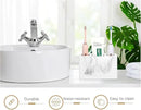 Luxspire Toothbrush Holder, 3 Slots Electric Toothbrush and Toothpaste Holder, Bathroom Countertop Storage Bathroom Accessories Toothbrush Stand for Vanity Counter Organizer Caddy - Gravel White by CozyNest Decor