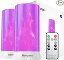 Hompavo 【Upgraded】 LED Flame Lights with Remote & Timer, Waterproof 4-Mode Rechargeable Battery Operated Flameless Candles, Pillar Flickering Lanterns for Room Patio Wedding Halloween Home Decor by GreenHaven Gardens