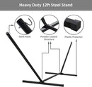 SUNCREAT Patio Portable Hammock with Stand, Outdoor Double Hammock with Stand Included, Gray Green Drops by GreenHaven Gardens