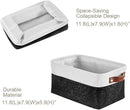 DECOMOMO Small Storage Basket, Closet Storage Bins, Baskets for Organizing Shelves (Black & White, Small - 6 Pack) by CozyNest Decor