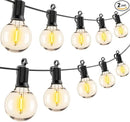 Brightown Outdoor String Lights - 2 Pack Globe Patio Lights 50 Ft with 25 G40 Shatterproof Bulbs, Waterproof Connectable Commercial Hanging Lights for Backyard Bistro Porch Cafe by GreenHaven Gardens