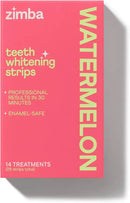 Zimba Watermelon Flavored Teeth Whitening Strips | Vegan, Enamel Safe Hydrogen Peroxide Teeth Whitener for Coffee, Wine, Tobacco, and Other Stains | 14 Day Treatment | Watermelon by CozyNest Decor