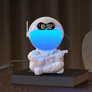 Astronaut Kids Sunrise Alarm Clock, 7 Dimmable Light Wake Clock for Teens, White Noise Bluetooth Speaker with 9 Soothing Sounds, Best Modern Alarm Clock for Heavy Sleepers, Adults, Boys in Bedroom by TinyTreasures Baby Boutique