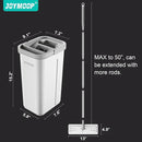 JOYMOOP Easy Clean and Self-Squeezing Microfiber Flat Mop and Bucket System, Mops for Floor Cleaning and Wall Cleaner, Hardwood, Tile, Laminate, Vinyl Floors, Smooth Walls, and Glass Windows by CozyNest Decor