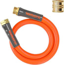 YAMATIC Female to Female Short Garden Hose 5/8 in x 3 ft, 2 in 1 Dual Use Heavy Duty Leader Hose with Solid Brass Connector, All-Weather Water Hose, Burst 600 PSI by GreenHaven Gardens