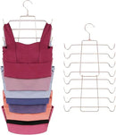 ZEDODIER 3 Pack Tank Top Hanger, Space Saving Bra Hangers, Non-Slip Hanging Sport Bras Holder, Closet Organizers and Storage for Camisoles Tank Tops Bras Ties Swimsuits Strappy Dress, Rose Gold by CozyNest Decor