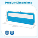 BABY JOY Bed Rails for Toddlers, 59'' Extra Long, Swing Down Bed Guard w/Safety Straps, Folding Baby Bedrail for Kids Twin, Double, Full Size Queen & King Mattress (Blue, 59-Inch) by TinyTreasures Baby Boutique