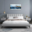 Framed Wall Art Canvas Indigo Abstract Mountain Pictures Wall Decor Blue Grey Orange Mountain Peaks Canvas Painting Prints Modern Abstract Artwork for Living Room Bedroom Decoration 20" x 40" by CozyNest Decor