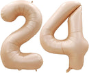 GOER Number 24 Balloons for 24th Birthday Party Decorations,42 Inch Jumbo Foil Helium 42 Balloons for 42nd Birthday Party Decoration (Caramel) by TinyTreasures Baby Boutique