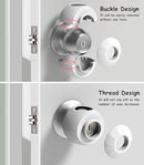 Baby Safety Door Knob Covers 4 Pack Baby Safety Door Handle Protector Child Proof Door Knobs Door Safety for Kids Universal Fit Easy Grip Lockable Design One Hand Operation for Parents No Tools Needed by TinyTreasures Baby Boutique