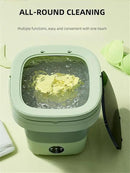 Portable Washing Machine, Mini Washer,16L Upgraded Large Capacity Foldable Washer.Deep Cleaning of Underwear, Baby Clothes and Other Small Clothes.Suitable for Apartments, Dormitories, Hotels.(Green) by CozyNest Decor