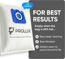 6 pack of HEPA bags and 2 Post Filters for the Prolux Phantom and TerraVac Canister Vacuum Cleaners by Prolux Cleaners