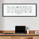 LuZhiQiang Trust in the Lord With All Thine Heart Wall Art Decor 40"×15" Proverbs 3:5-6 Sign Bible Verse Christian Scripture Large Wooden Framed Wall Hanging (Black) by CozyNest Decor
