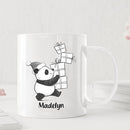 Customized Name Panda Bear Accent Coffee Cup, Personalized Panda Bear Ceramic Teacup Gift For Animal Lover Kids Child on Birthday Christmas, Cute Bears Travel Coffee Mug 11 Oz 15 Oz, Animal White Mug by TinyTreasures Baby Boutique