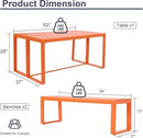 Aoodor 3-Piece Outdoor Patio Dining Set, Aluminum Furniture Set with 1 Rectangular Picnic Table and 2 Benches for Garden, Lawn, Yard by GreenHaven Gardens