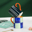 Koja Colorful Hand Painted 16 oz. Porcelain Ceramic Mugs Set. Service for 4. by CozyNest Decor