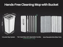JOYMOOP Mop and Bucket with Wringer Set, Hands Free Flat Floor Mop and Bucket, 60" Mop with 4 Reusable Microfiber Pads, Wet and Dry Use, Floor Cleaning System by CozyNest Decor