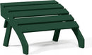 WestinTrends Dylan Outdoor Patio HDPE Adirondack Ottoman Footrest, Dark Green by CozyNest Decor