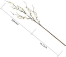 4Pcs Cherry Blossom Branches Artificial Flowers for Spring Summer Indoor Decoration,Faux Long Stem Artificial Flowers for Wedding Home Office Bedroom Party Table Centerpieces Decor(White) by CozyNest Decor