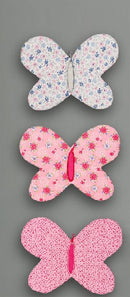 7 PCs Pink Embroidery Butterfly Nursery Crib Bedding Set 100% Cotton Baby Girl 3D Butterfly Themed Cot Bedding Set 1 Quilt, 2 Fitted Sheet, 1 Window Valance, 3 Butterfly Shaped Wall Decor by TinyTreasures Baby Boutique