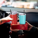VEGOND 20oz Tumbler Bulk with Lid and Straw 1 Pack, Stainless Steel Vacuum Insulated Tumbler, Double Wall Coffee Cup Travel Mug, Red by TinyTreasures Baby Boutique
