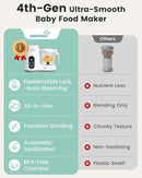 GROWNSY Baby Food Maker with Steam Basket, One Step Baby Food Processor Steamer Puree Blender Grinder Mills Machine, Auto Cooking Grinding and Sterili-zing for Healthy Homemade Baby Food, BPA-Free by TinyTreasures Baby Boutique