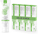 Natural Fluoride Free Toothpaste - Nano Hydroxyapatite, Remineralizing, Sensitive Teeth, Whitening & Zero Waste Tube - Dentist Recommended for Adult & Kids Oral Aloe Vera & Chamomile (4 Pack, Aloe) by CozyNest Decor