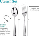 Ahimsa Stainless Steel Kids Utensils - Kids Fork and Spoon Set, Pediatrician Designed Toddler Silverware Set, 100% BPA Free & Dishwasher Safe (Classic) by CozyNest Decor