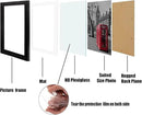 12x12 Picture Frame Set of 6, Display Pictures 8x8 with Mat or 12x12 Without Mat for Wall Mounting,Black by CozyNest Decor