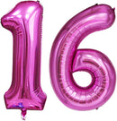 GOER Number 16 Balloons for 16th Birthday Sweet 16 Party Decorations,42 Inch Jumbo Foil Helium 61 Balloons for 61st Birthday Party Decoration (Hot Pink) by TinyTreasures Baby Boutique