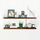 Homeforia Walnut 42 inch Floating Shelves, High End Solid Real Wood 42inch Floating Shelf for Wall, Large Dark Brown 42 inches Long Floating Shelves, Heavy Duty Bracket, 42 X 6.5 X 1.75 inch, Set of 2 by CozyNest Decor