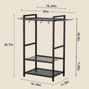 Garden Garage Tool Organizer Yard Tool Organizer for Garage with 4 Hooks, Heavy duty Steel Garden Tool Rack Holds up to 48 Long Handled Yard tools for Storage by GreenHaven Gardens