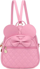 KL928 Girls Bowknot Polka Dot Cute Mini Backpack Small Daypacks Convertible Shoulder Bag Purse for Women by TinyTreasures Baby Boutique