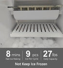 IKT 3 in 1 Water Cooler Dispenser with Ice Maker for 5 Gallon Bottle 27 lbs in 24 hrs 3 Temperature Night Light Perfect for Home Office White by CozyNest Decor