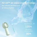 JISULIFE Portable Handheld Turbo Fan [16H Max Cooling Time], 4000mAh USB Rechargeable Personal Battery Operated Lash Small Pocket Fan with 5 Speeds for Travel/Outdoor/Vacation/Concerts - Green by TinyTreasures Baby Boutique