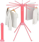 Clothes Drying Rack Foldable & Collapsible Drying Racks with 4-Leg Octopus Design, Large Capacity Space Saving Indoor Drying Rack for Bedroom,Balcony,Laundry for Indoor/Outdoor Use（Pink） by CozyNest Decor
