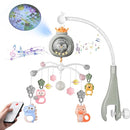 Crib Mobile with Music and Lights, Mobiles for Cribs, Baby Nursery Space Portable Infant Arm Hanger for Girls Boys Babies Bassinets Pack and Play Clip On Attachment, Toys Musical Hanging by TinyTreasures Baby Boutique